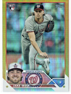 2023 Topps Update Jake Irvin RC #US224 Gold Foil Nationals Pitcher Rookie