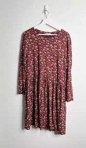 Seasalt Cornwall Sea Mirror Kleid Größe 16 Burgunderrot Knielang Langarm - Bild 1 von 5
