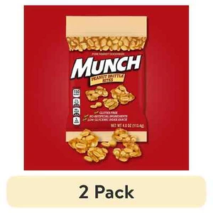 (2 pack) Munch Peanut Brittle Bites - 4.0 oz Bag. FREE SHIPPING - Bild 1 von 8