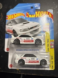 LOT OF 2-SHORT+TALL CARD Hot Wheels: '98 Subaru Impreza 22B STi-Version - Picture 1 of 4