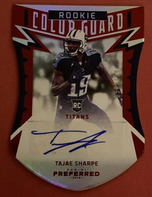 2016 PREFERRED TAJAE SHARPE ROOKIE COLOR GUARD RED AUTO RC /199 - Image 1 of 2