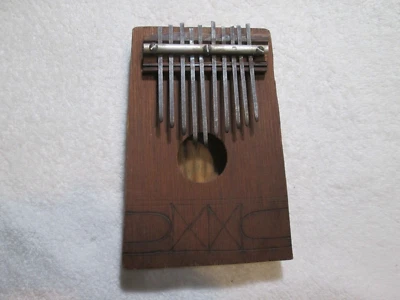 Arpa de dedo de piano pulgar Kalimba hecha a mano vintage 10 teclas Foto 1 de 4