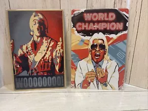 Ric Flair Blechschild Metallplakate 16-facher Weltmeister natürlicher Junge WCW WWF - Bild 1 von 3