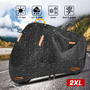 Motorcycle Cover Bike Waterproof Outdoor Rain Dust Sun UV Scooter Protector XXL - Picture 1 of 13