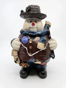 Figura Muñeco de Nieve Pescador Navidad Bazar Mundial 7" Alto Usada - Imagen 1 de 14