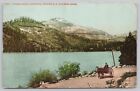 Postcard Donner Lake California Showing Sp Co Snow Sheds Horse Pulling Cart