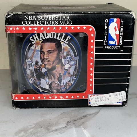 Shaquille O'Neal 1992 nib 90s NBA Superstar Collectors Mug Magic vtg MAGIC Cover