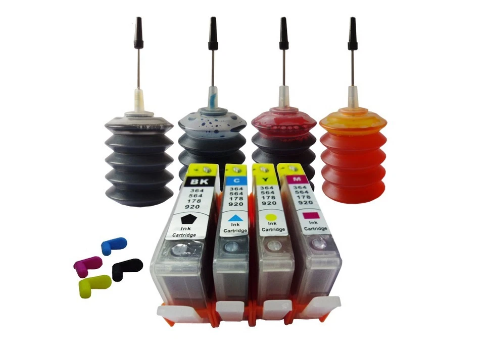 Refillable cartridge of HP920 Officejet 6000 6500 6500A 7500A +4x30ml refill ink - Image 1 of 1