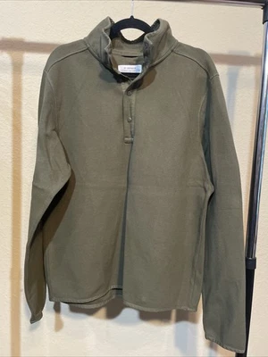 Pullover REI Cooperative para hombre 1/4 a presión verde militar cuello grande venta al por menor $69,95 Foto 1 de 4
