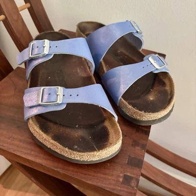 Sandalias Birkenstock Unisex Sydney Azul Informal Hebilla Deslizables Cuero Sintético 40 Foto 1 de 4