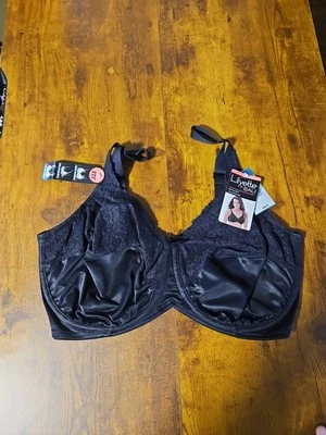 Размер 40DDD черный на косточках Lilyette на Бали минимайзер бюстгальтер регулируемые ремни новый с Ярлыками - Изображение 1 из 4