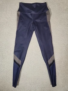 Leggings Alo Yoga Elevate S Azul Marino Malla de tiro alto Ropa deportiva Bloques de colores - Imagen 1 de 11