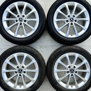 4 Genuine Mercedes Benz A-Class 17" Silver Alloy Wheels 205 55 Tyres A1774010300 - Picture 1 of 24