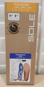 SOLE Performance Thick Plantar Fasciitis Insoles, Men Sz 11 And Women Sz 13 - Picture 1 of 4