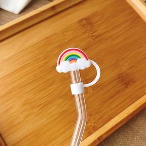 Tapa antipolvo de paja cubierta reutilizable protectores multicolores enfermera arco iris - Imagen 1 de 12