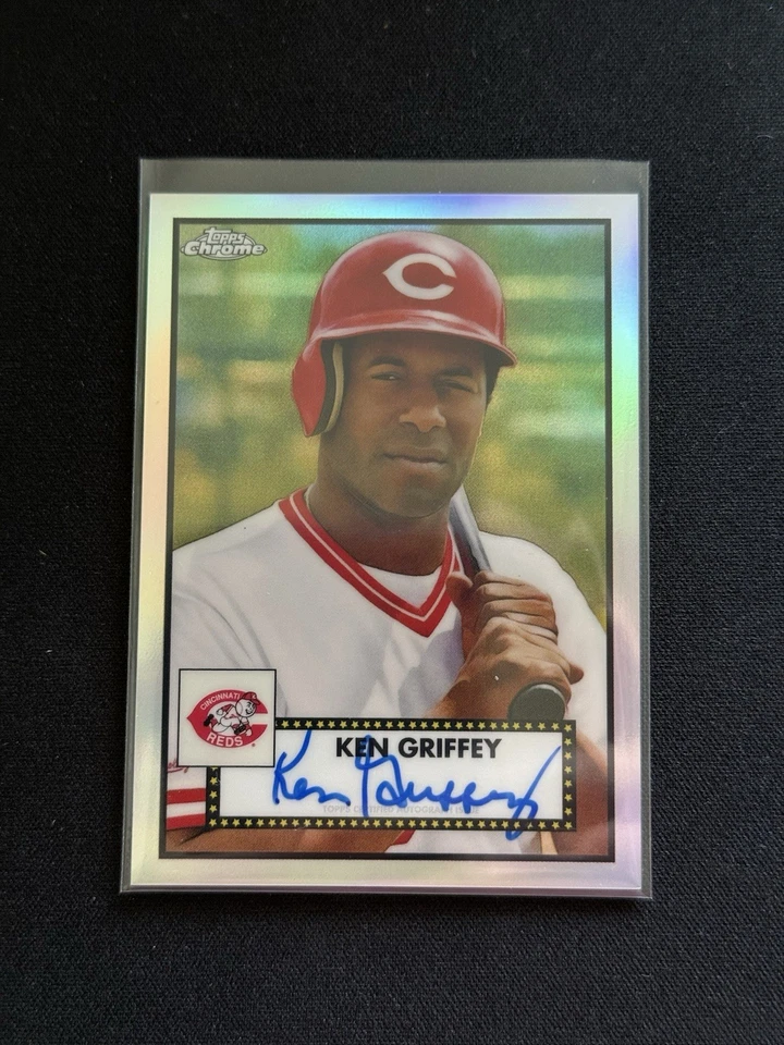 2021 TOPPS CHROME PLATINUM KEN GRIFFEY SR #115/199 AUTO REFRACTOR REDS MVP WS - Image 1 of 2