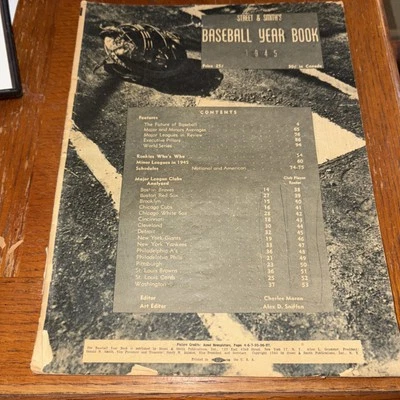 Vintage WWII Era 1945 Street & Smith’s Baseball Pictorial Year Book Sports - Image 1 of 4