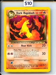 2000 Pokémon Team Rocket Dark Rapidash 44/82 Rare Vintage WOTC English - Picture 1 of 2