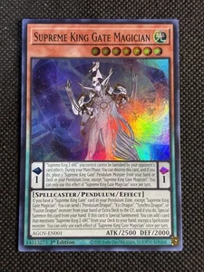 YuGiOh! - Supreme King Gate Magician AGOV-EN001 Super Rare 1st Edition Near Mint - Picture 1 of 2