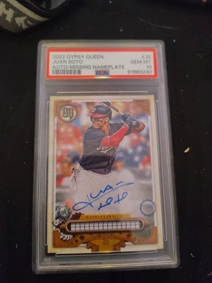 2022 Juan Soto GQ Auto Error PSA 10 - Image 1 of 2