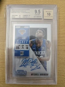 2018-19 Contenders Mitchell Robinson Premium Rookie Ticket Auto BGS 9.5 RC #129 - Picture 1 of 5
