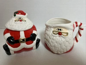 Vintage Weihnachtsmann Milchkännchen und Zuckerdeckel Windsor Collection - Bild 1 von 6