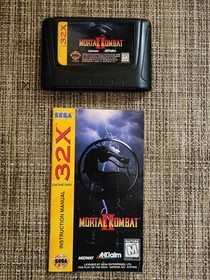 Mortal Kombat II Sega 32X Excellent Condition Cartridge and Manual Authentic