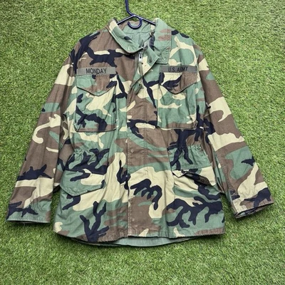 US Army Military Jacket Mens Medium Regular Ripstop BDU Coat Woodland Camouflage - Image 1 of 4