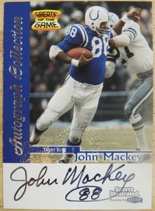 1999 Fleer Sports Illustrated Greats of the Game John Mackey Colts HOF Auto - Picture 1 of 3