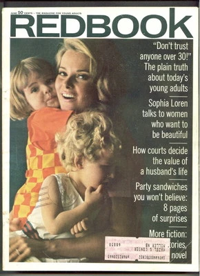 REDBOOK magazine J 1967 SOPHIA LOREN-Sweepstakes-FICTION STORIES-Party Sandwich - Image 1 of 4