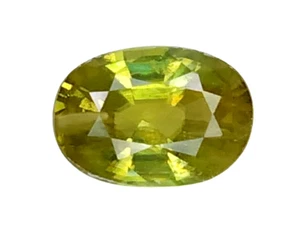 1.59 CTS GREEN YELLOW NATURAL SPHENE OVAL SHAPE LOOSE GEMSTONES " SEE VIDEO " - Picture 1 of 3