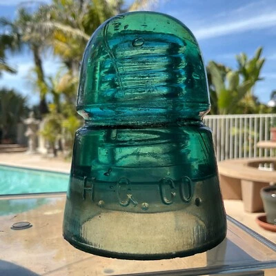Vintage Glass Insulator Beehive H.G. CO. Marked Letter “H” *Read* - Image 1 of 4