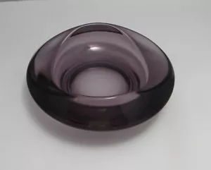 1960s Wave Bowl Rudolf Jurnikl for Rosice Glassworks, Sklo Union 1045 - Amethyst - Picture 1 of 10