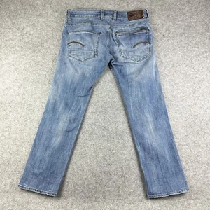 Jeans G-Star Raw Attacc slim dritto uomo 34 blu lavaggio medio bottoni mosca preppy - Foto 1 di 18