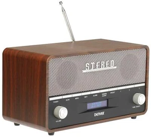 Vintage Style DAB+ & FM Radio With Bluetooth, AUX In & Dual Alarm Clock, 2 x 5W - Picture 1 of 6