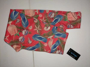 NEW CP Desgins Pink Beach Print Leggings Womens One Size (4-14) Closet120 - Picture 1 of 3