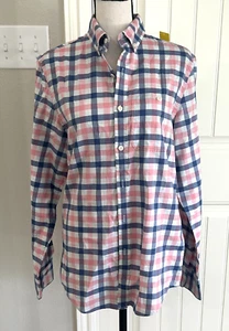 Vineyard Vines Shirt Men's XS Pink Blue and White Plaid Slim Fit Button Down - Picture 1 of 4