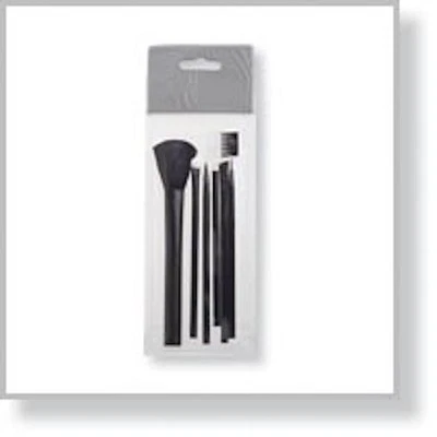 New 6-Piece Makeup/Cosmetics Black Brush Starter Set Travel Brush Pouch,FreeShip - Image 1 of 4