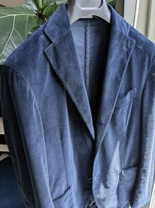 Boglioli K-Jacket Men's US 38 EU 48 Navy Blue Cotton Corduroy Blazer /Sport Coat - Picture 1 of 14