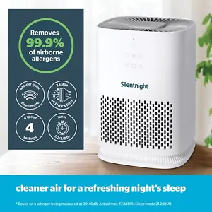 Silentnight Airmax 800 Air Purifier for Home Bedroom Ultra Quiet Sleep Aid Pets - Picture 1 of 13