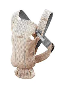 Portabebés BabyBjörn Recién Nacido Bebé Mini en Malla 3D - Rosa Perlado (7-25 libras) - Imagen 1 de 4
