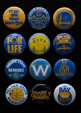 Golden State Warriors - 1 1/2" Inch Magnet Set (Set of 12) Cover