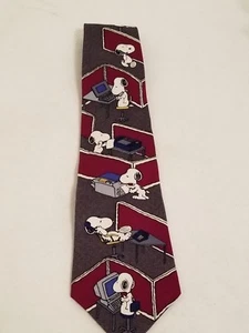 Peanuts Mens Tie At Work is a multicolor tie with a paisley pattern - Picture 1 of 3