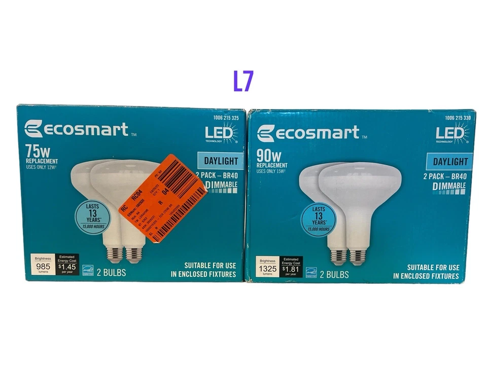 ECOSMART 90-Watt Equivalent BR40 Dimmable LED Light Bulb Warm White 2 (2-Pack) - Image 1 of 1