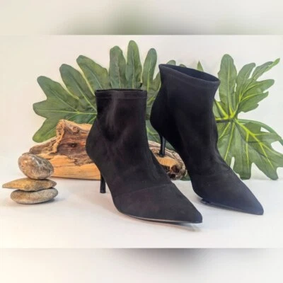 Charles David Amstel 2 Negro Imitación Gamuza Semi Botines Mujer Talla 8 Foto 1 de 4