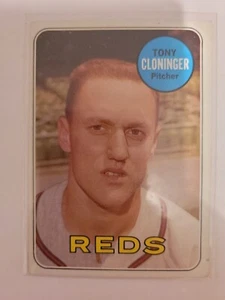 1969 Topps Tony Cloninger #492 NM KOMBINIERTER VERSAND - Bild 1 von 2