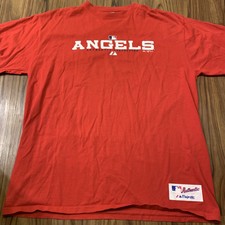 Anaheim Angels Shirt Xl Mlb Authentic Majestic Red 2005 Big And Tall