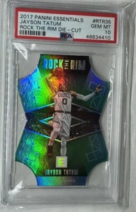 Essentials Jayson Tatum Rock The Rim 2017 troquelado Prizm PSA 10 RC Low Pop 🔥 - Imagen 1 de 3