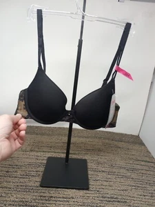 Maidenform DM9352 Size 34A Comfort Devotion Push Up Demi Bra Black Lace Wire NWT - Picture 1 of 8
