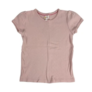 Mini Boden Short Sleeve Pointelle T-Shirt size 6-7 Pink - Picture 1 of 6